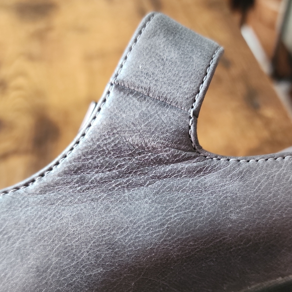 DANSKO | Gray Leather Roxanne Mary Jane Wedge Pumps Clogs Heels Shoes | 6.5 - Picture 12 of 12